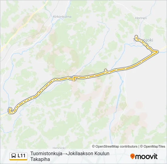 L11 Bus Line Map