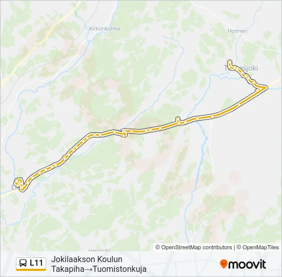 L11 Bus Line Map
