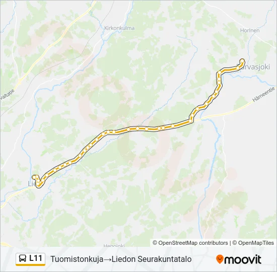 L11 Bus Line Map