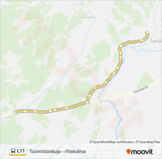 L11 Bus Line Map
