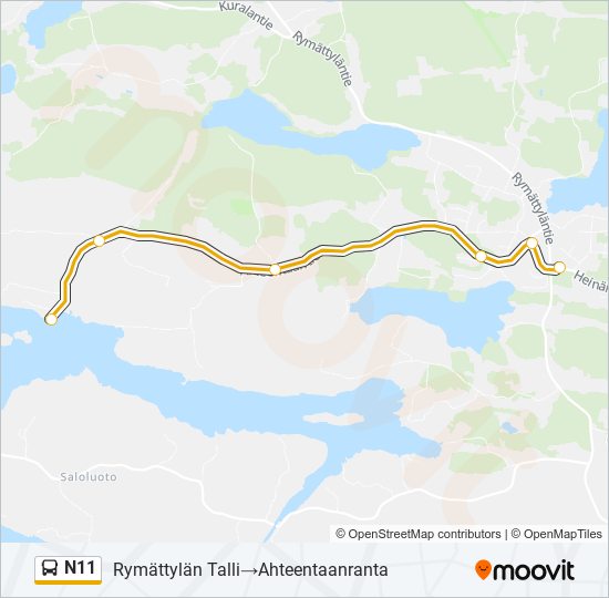 N11 bus Line Map