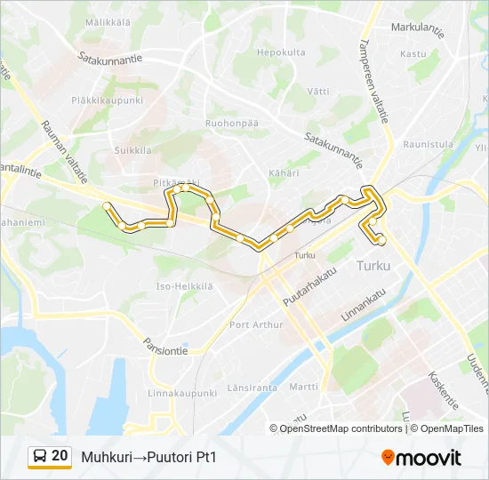 20 Bus Line Map