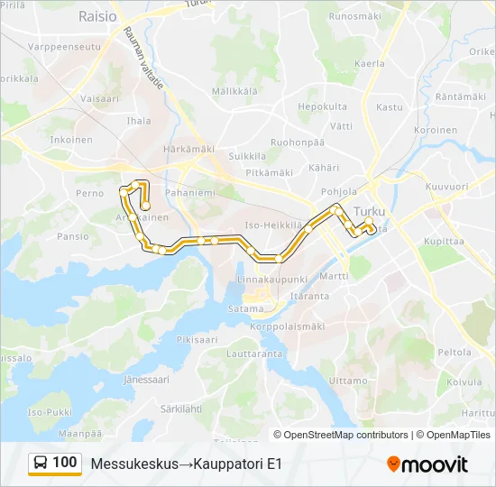 100 Bus Line Map
