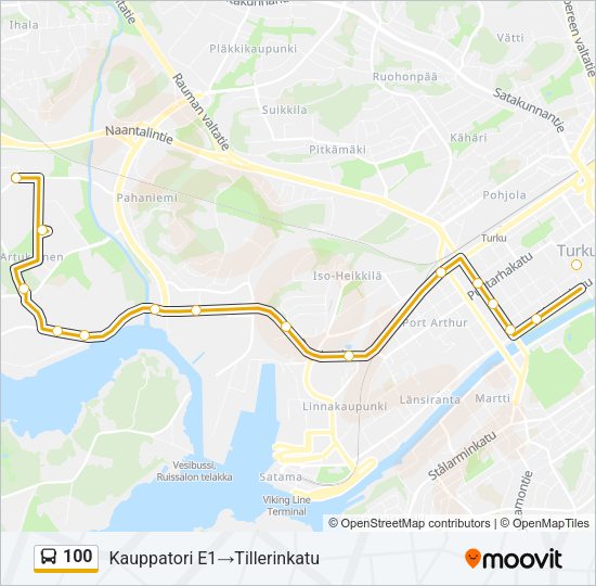 100 Bus Line Map