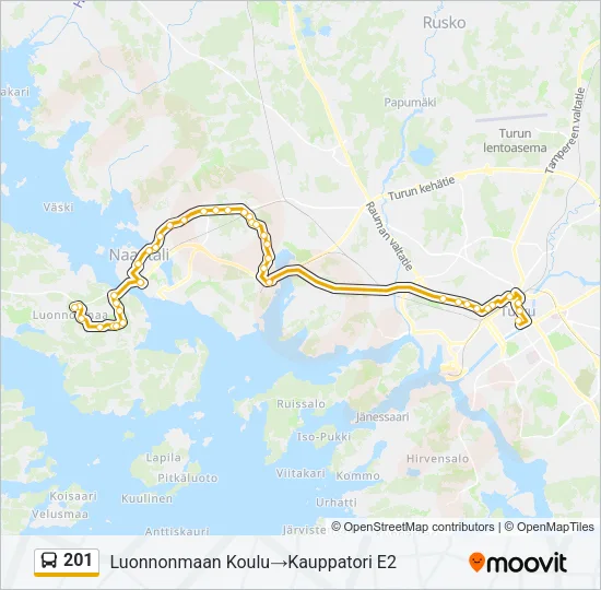 201 Bus Line Map