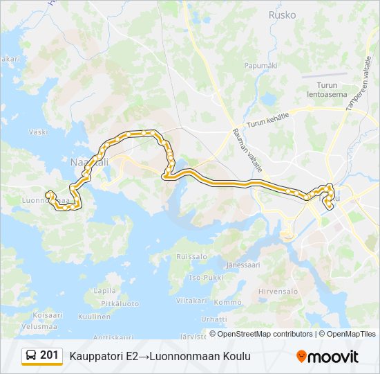 201 Bus Line Map
