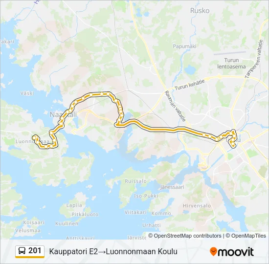 201 Bus Line Map