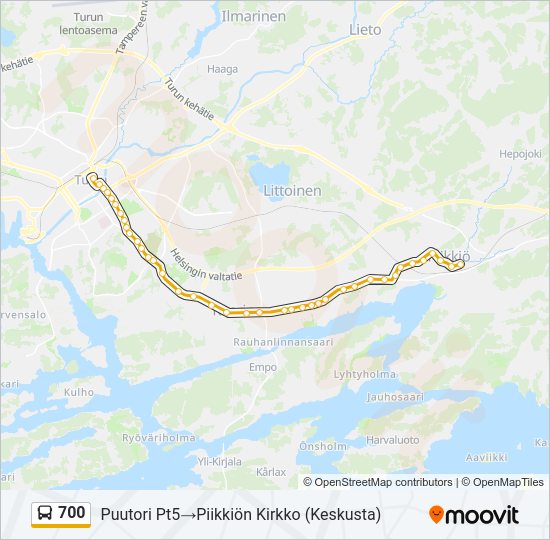 700 bus Line Map