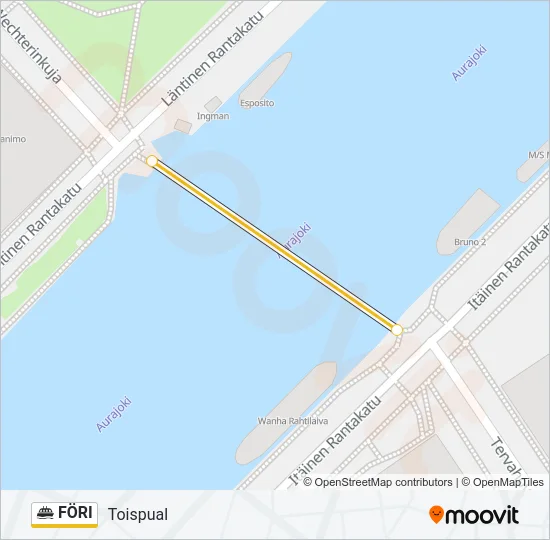 FÖRI Ferry Line Map