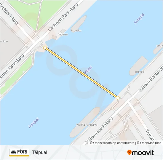 FÖRI Ferry Line Map