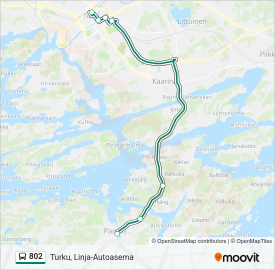 802 Bus Line Map