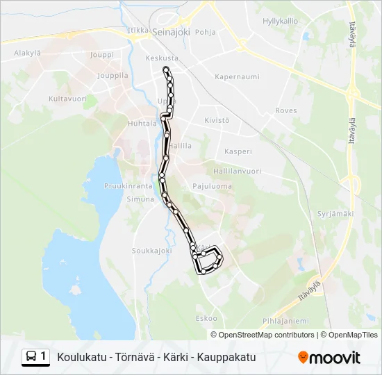 1 Bus Line Map