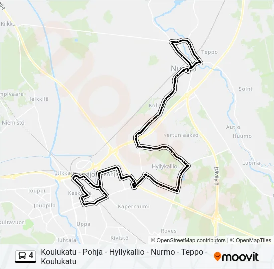 4 Bus Line Map