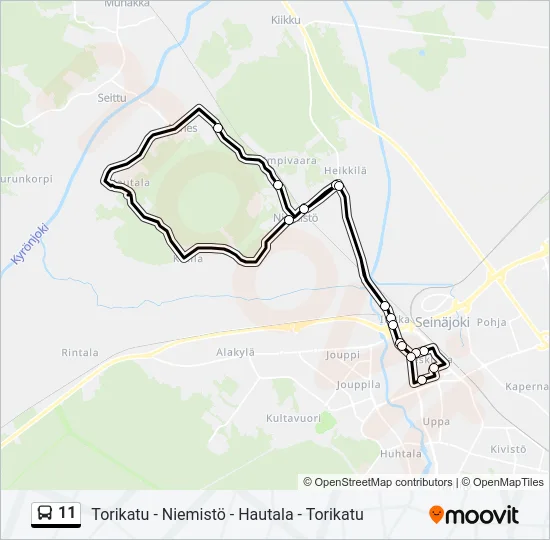 11 Bus Line Map