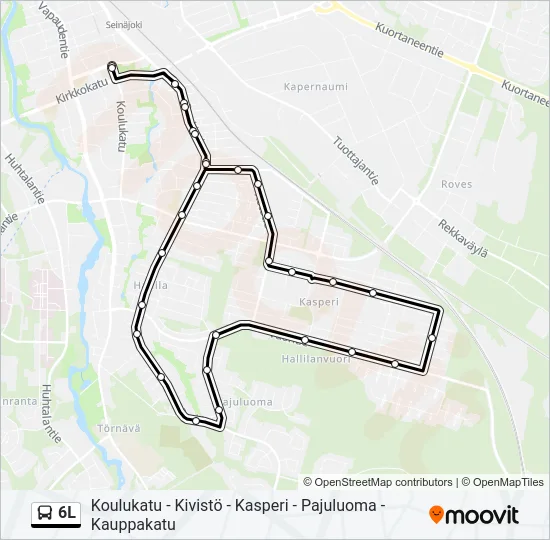 6L Bus Line Map