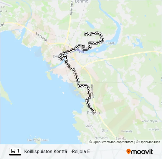 1 Bus Line Map