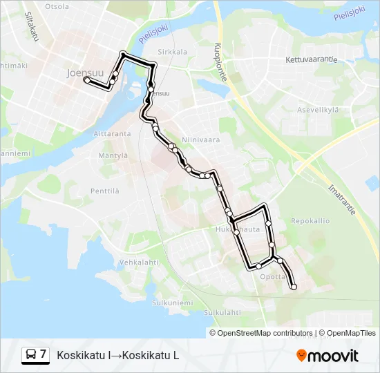 7 Bus Line Map
