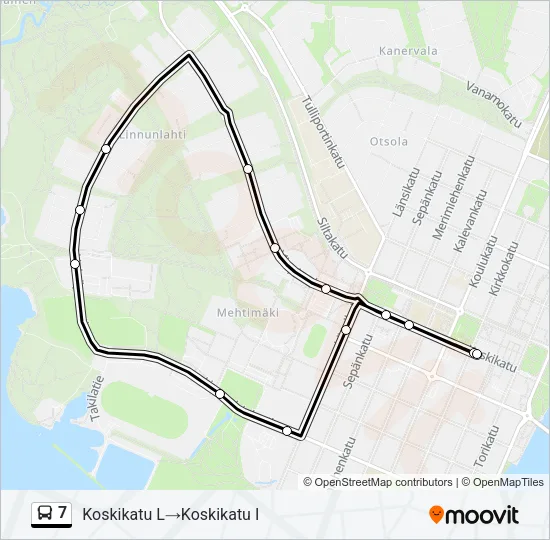 7 Bus Line Map