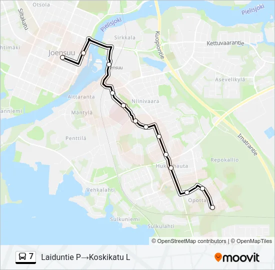 7 Bus Line Map