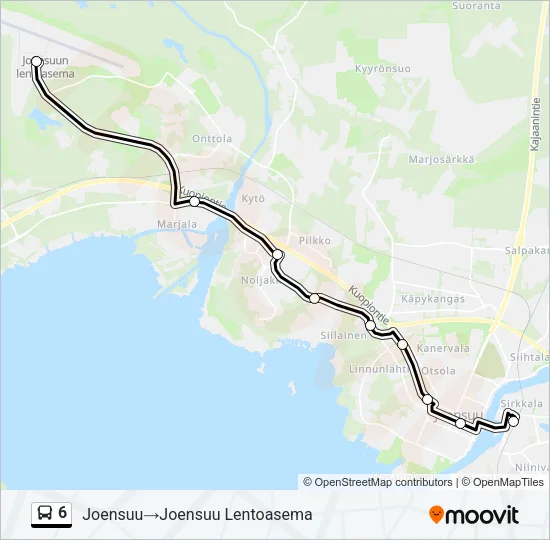 6 Bus Line Map