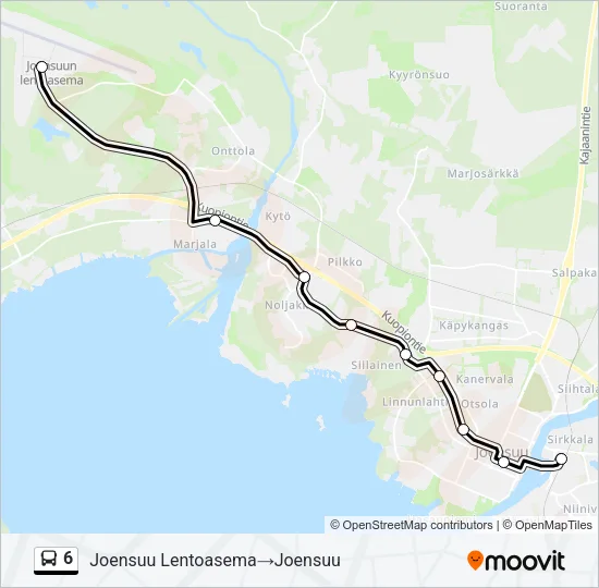 6 Bus Line Map