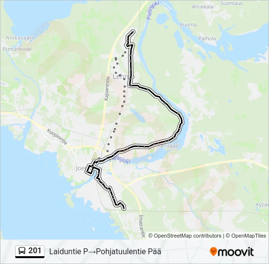 201 Bus Line Map