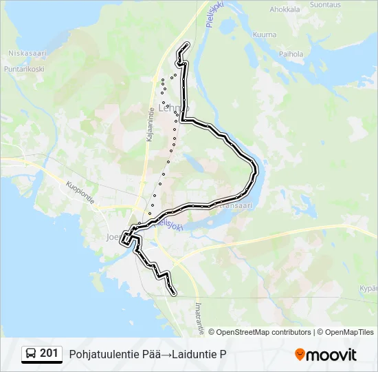 201 Bus Line Map