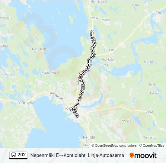 202 Bus Line Map