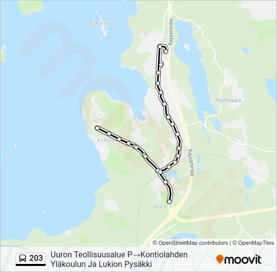 203 Bus Line Map