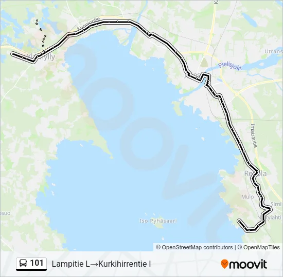 101 Bus Line Map