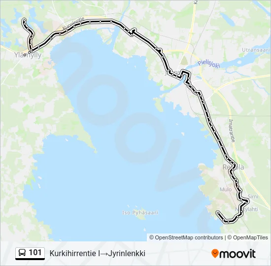 101 Bus Line Map