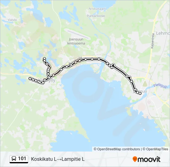 101 Bus Line Map