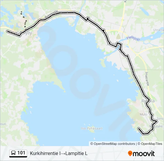 101 Bus Line Map