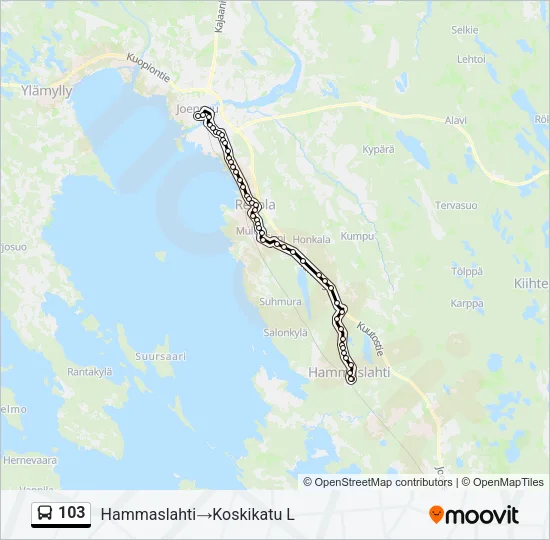103 Bus Line Map