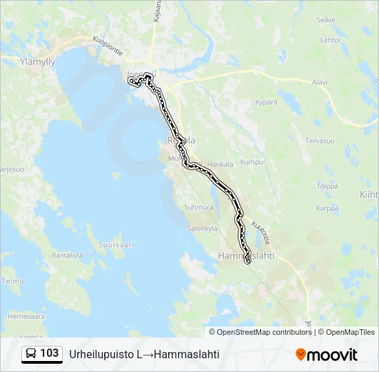 103 Bus Line Map
