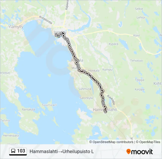 103 Bus Line Map