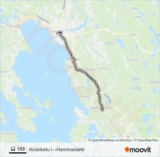 103 Bus Line Map