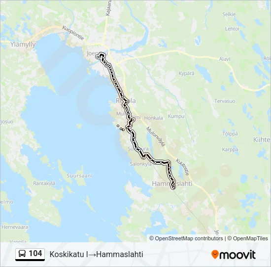 104 Bus Line Map