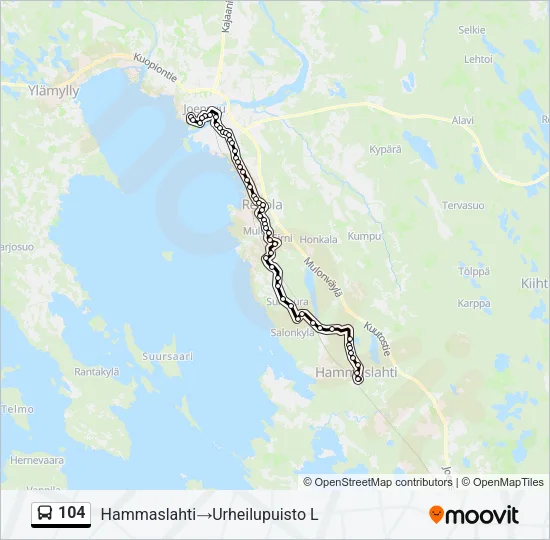 104 Bus Line Map