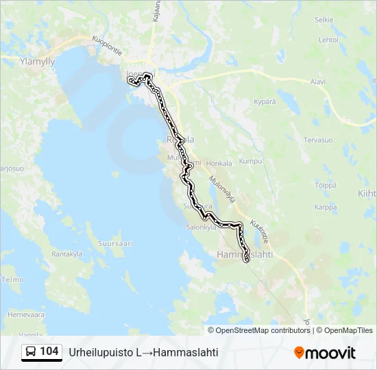 104 Bus Line Map