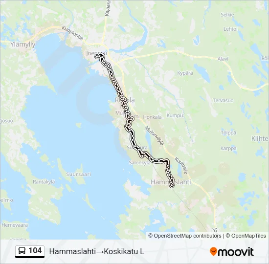 104 Bus Line Map