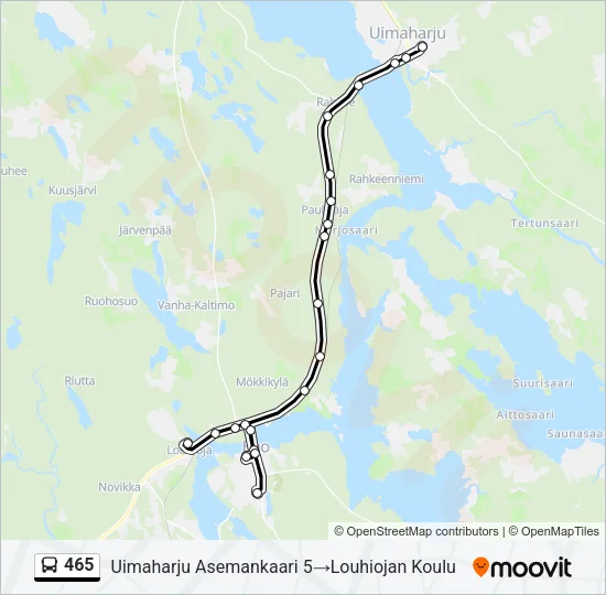 465 Bus Line Map