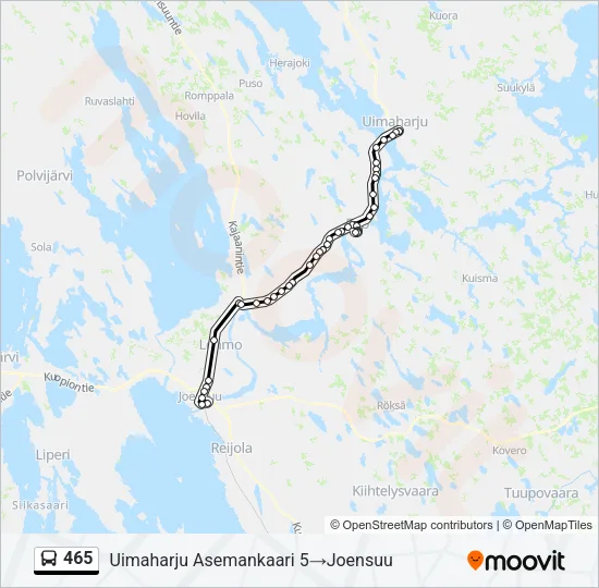 465 Bus Line Map