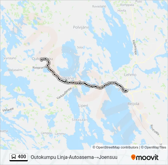 400 Bus Line Map