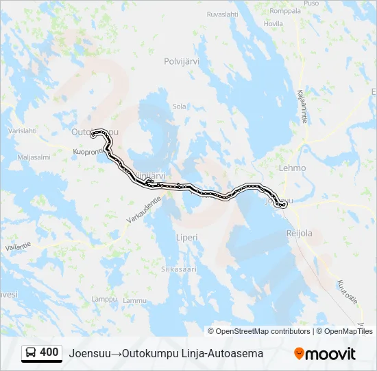 400 Bus Line Map