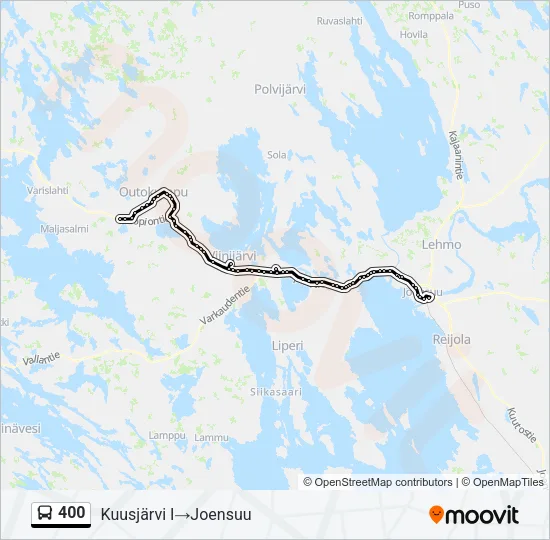 400 Bus Line Map