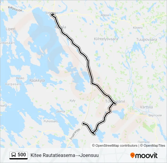 500 Bus Line Map