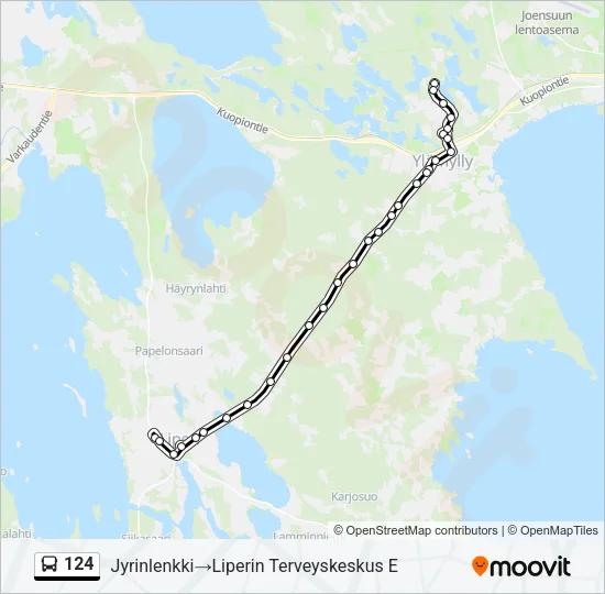 124 Bus Line Map