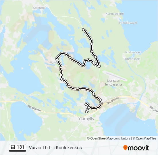 131 Bus Line Map