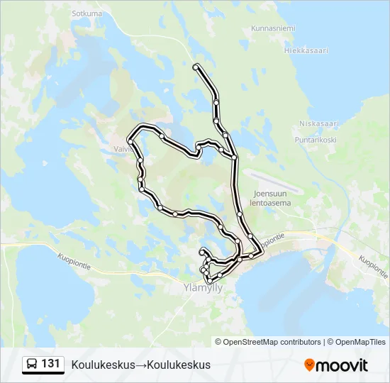 131 Bus Line Map